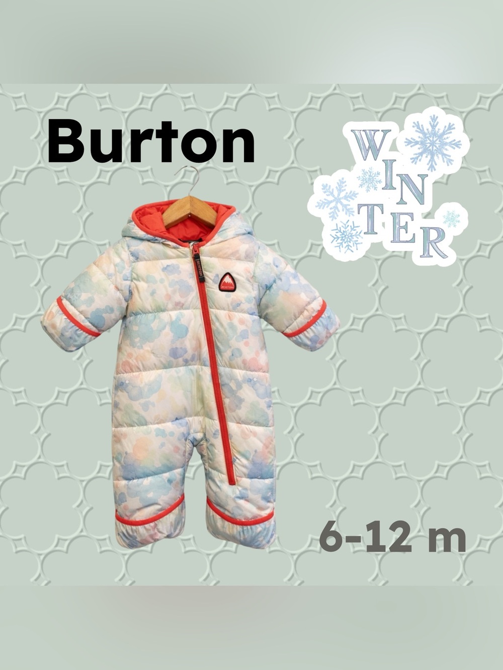 🇺🇸☃️👌VGUC BURTON | 6-12 mo | Unisex Bubble Pattern Buddy Bunting Infant SnowSuit